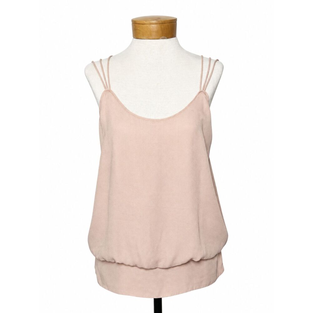 Shinestar Strappy Camisole Cami Tank Top Blush Pink Womens XL Flowy Layering